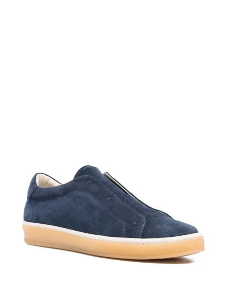 Sneakerși Eleventy din piele de căprioară slip-on albastru