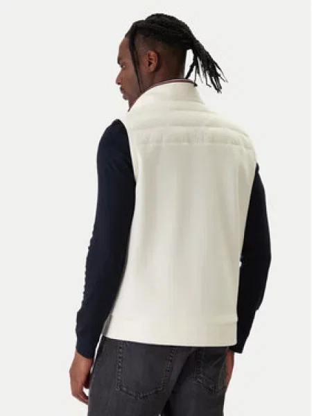 Tommy Hilfiger Telovnik Mix Media Ess Écru