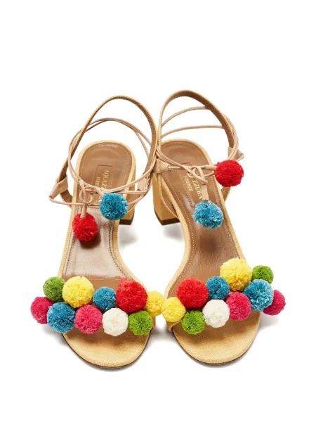 Sandale Aquazzura cu pompoane