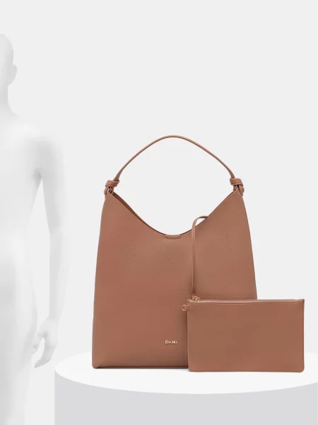 Műbőr shopper táska Dkny barna