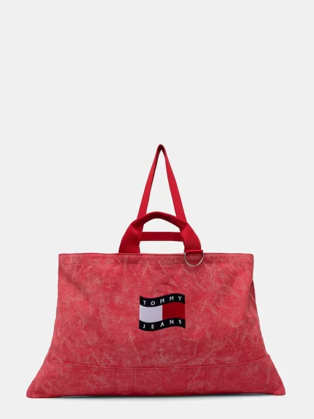 Shopper kabelka Tommy Jeans červená