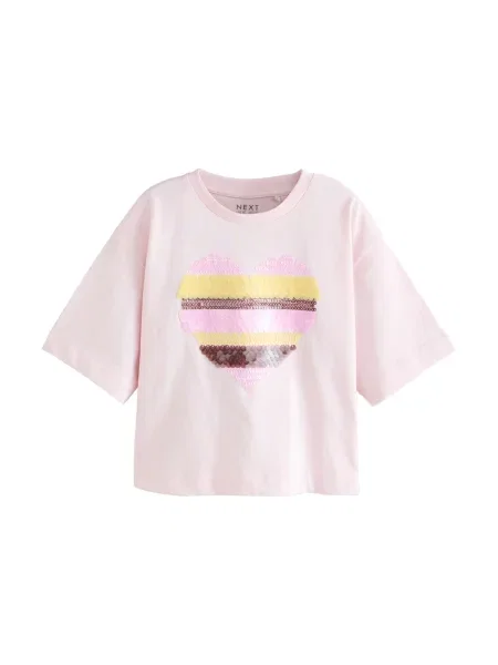 Next Tricou ciocolatiu rosé galben