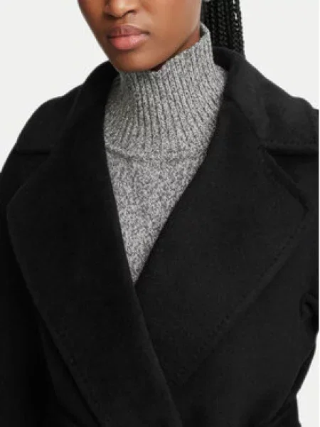 Weekend Max Mara Volneni plašč Tempera črna