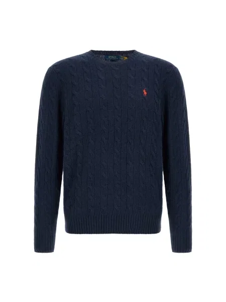 Sweter Polo Ralph Lauren wełniany niebieski