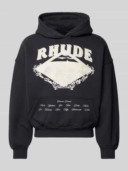 Bluza z dużym nadrukiem z przodu Rhude czarna