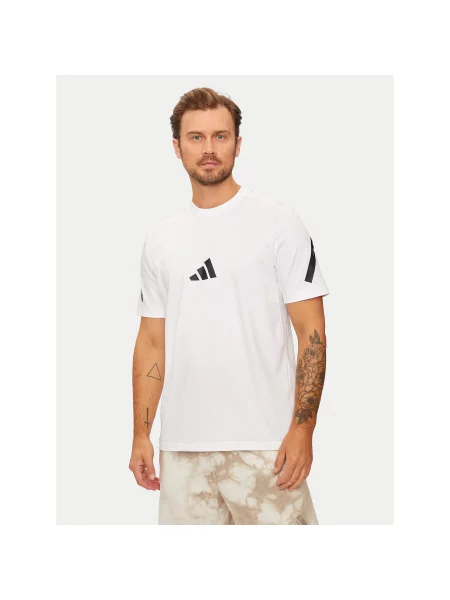 Adidas T-Shirt Z.N.E. Regular Fit λευκό