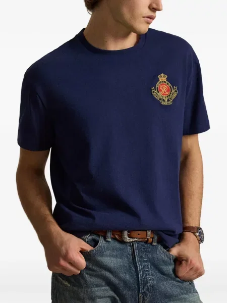 Polo majica Polo Ralph Lauren s vezom keper karirana plava