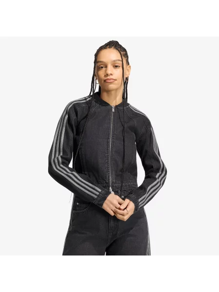 Jachetă adidas SST Denim Tracktop True Black Denim XS negru