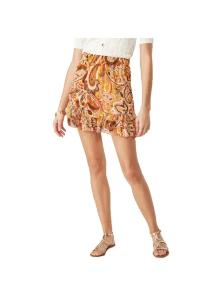 Sukňa Naf Naf oranžová