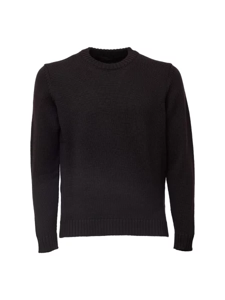 Sweter Zanone wełniany brązowy