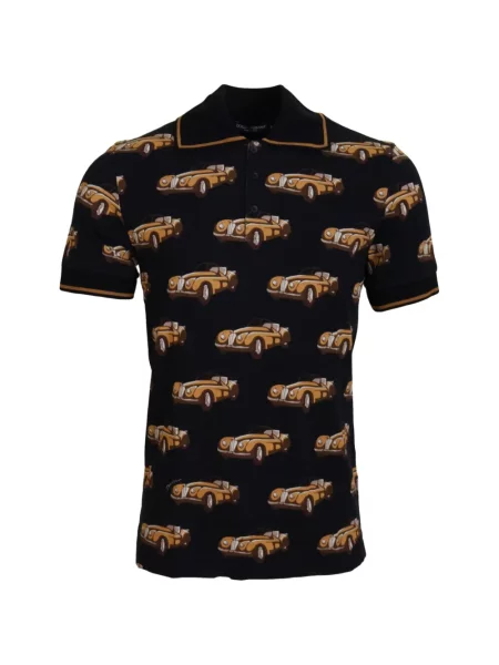 Tricou polo Dolce & Gabbana cu imagine negru