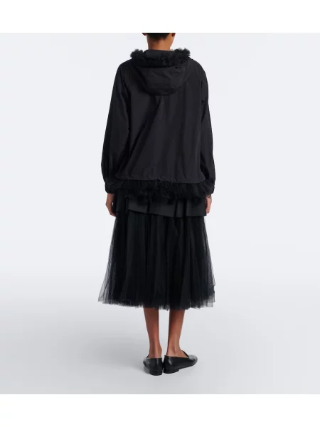 Volneno midi krilo Noir Kei Ninomiya črna