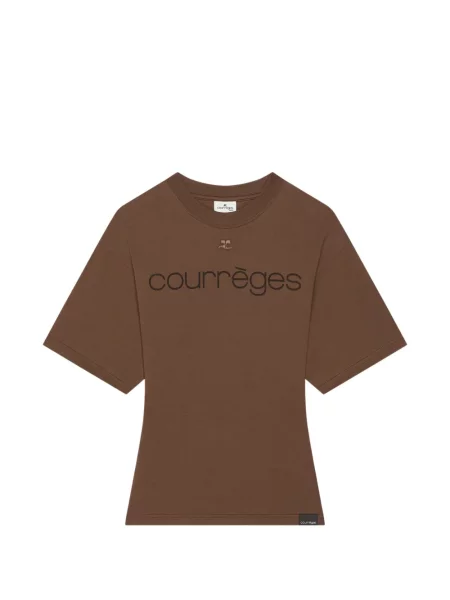 Tricou Courreges cu imagine maro
