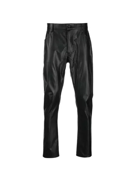 Pantaloni Tessitura din piele negru