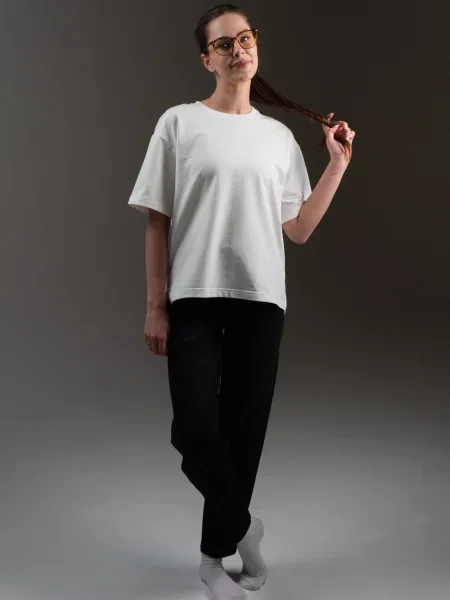 Футболка Elegante бавовна/еластан білий