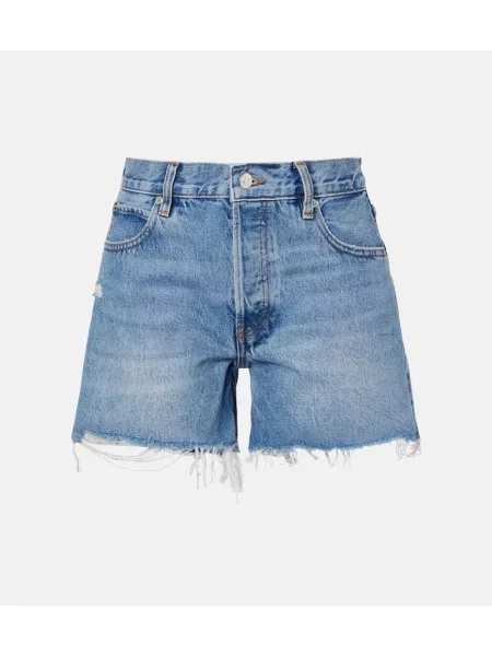 Lung pantaloni scurți din denim Frame albastru