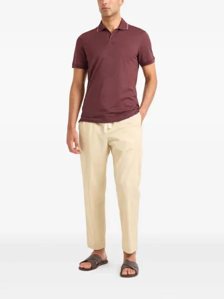 Scurt tricou polo Orlebar Brown roșu