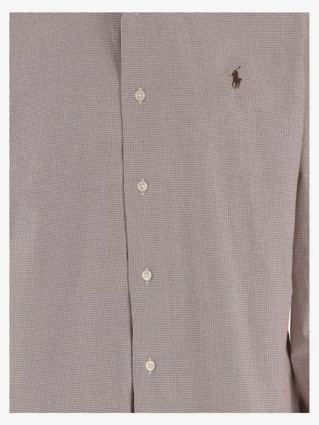 Kostkovaná košile Polo Ralph Lauren hnědá