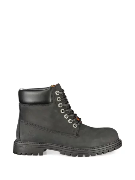 Gulerat botine Lumberjack cu șireturi din dantelă negru