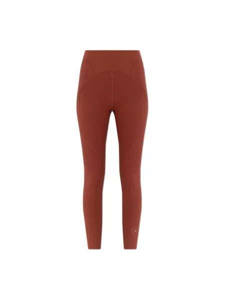 Legginsy Adidas By Stella Mccartney skórzane czerwone