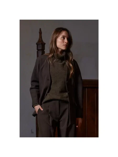 Dzianinowy sweter Rue De Femme brązowy