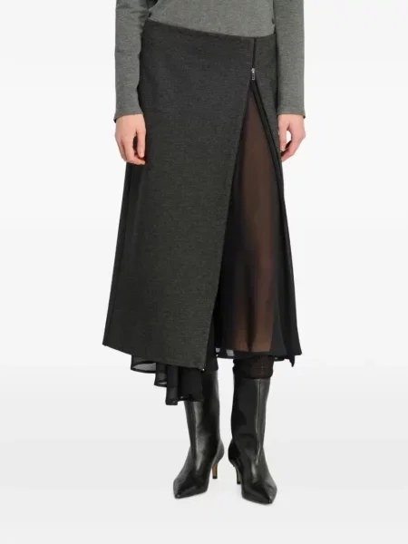 Fustă midi Semicouture gri