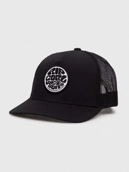 Шапка с козирка Rip Curl черно с апликация