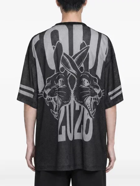 Tricou Whomadewho cu imagine plasă negru