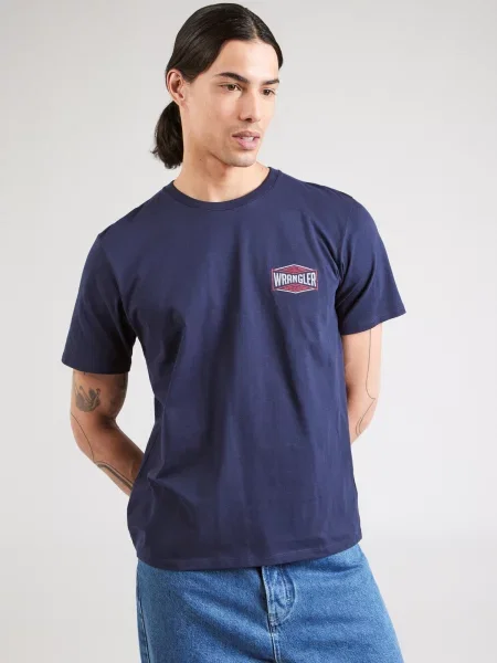 Krátky tričko Wrangler s krátkymi rukávmi biela