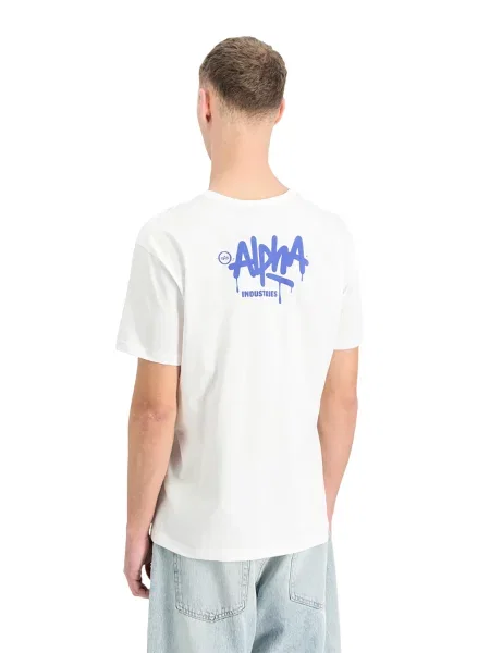 ALPHA INDUSTRIES Póló királykék fehér