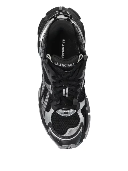 Sneakerși Balenciaga cu șireturi din dantelă negru