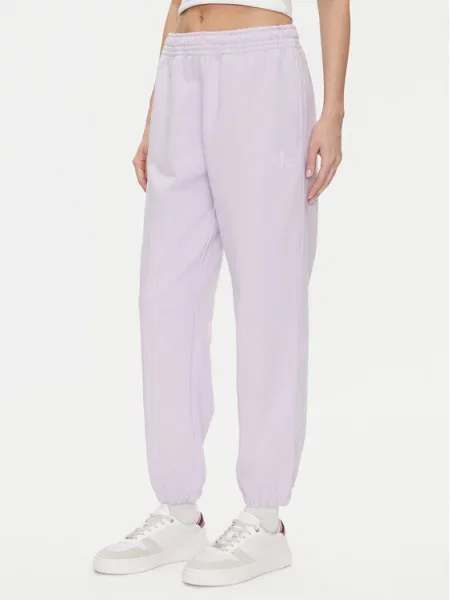 Sportske hlače Calvin Klein Jeans ljubičasta