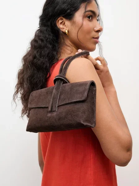 Kopertówka Answear.lab zamszowa brązowa