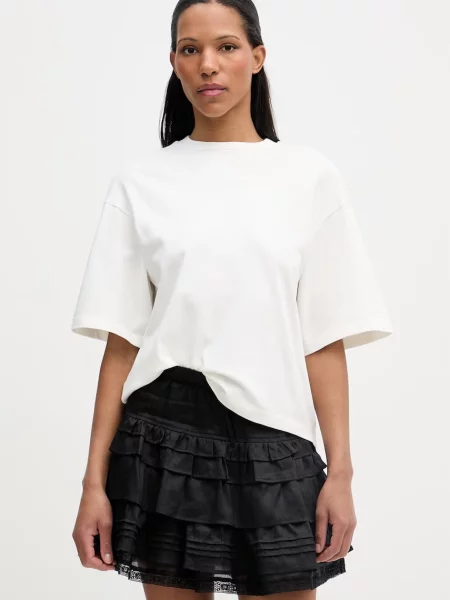 AllSaints T-shirt oversize PALOMA beżowa