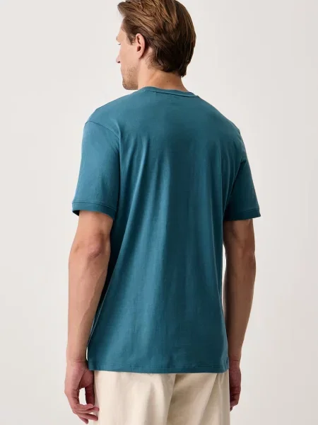 HUGO T-shirt basic niebieska