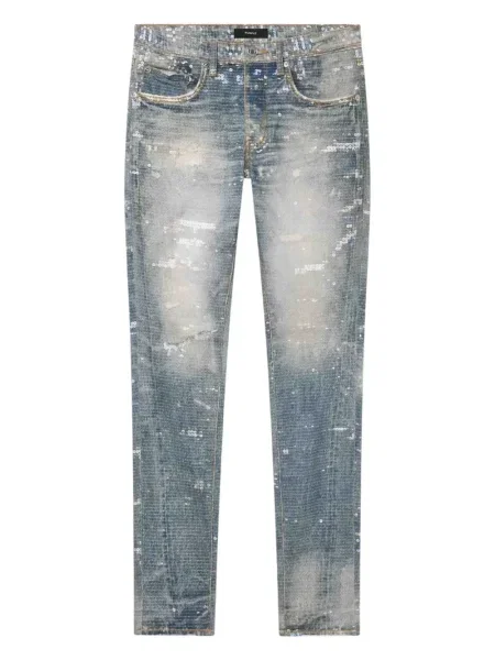 Дънки Purple Brand с пайети синьо