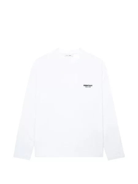 Dugo majica Fear Of God Essentials s printom bijela