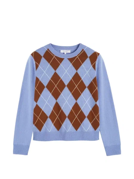 Pulover Chinti & Parker cu model argyle albastru