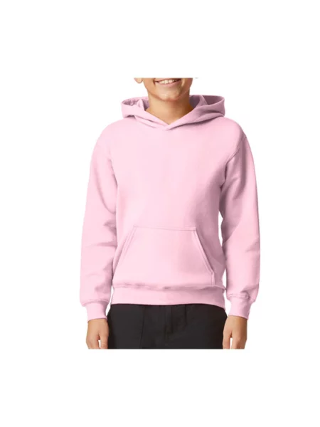 Bluza z kapturem dla dzieci Gildan różowa