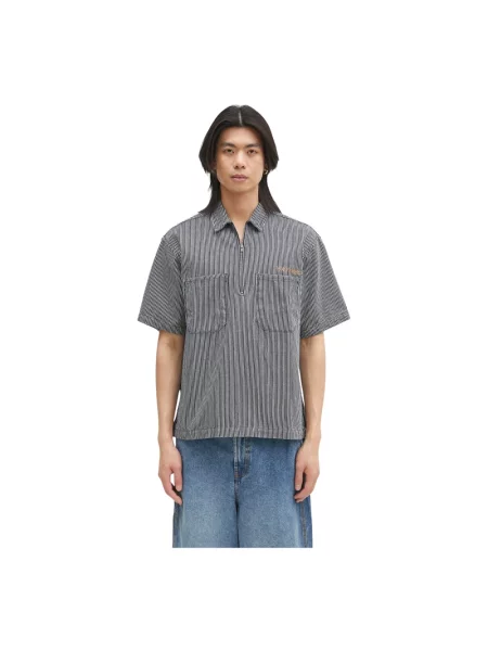No Problemo polo Mini Problemo SS Work Shirt Denim niebieska