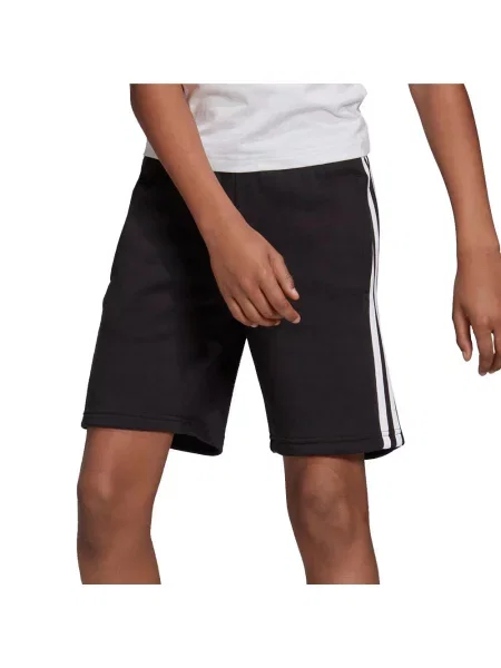 Spodenki dla dzieci adidas Essentials 3 Stripes Knit Short czarne białe