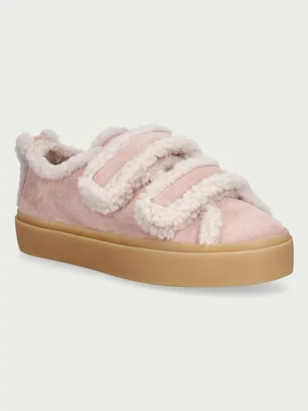 Inuikii Shearling Low Velcro Pastelle sneakers dámske semišové ružová