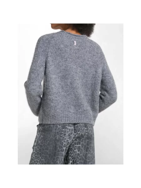 Sweter Deha z okrągłym dekoltem szary