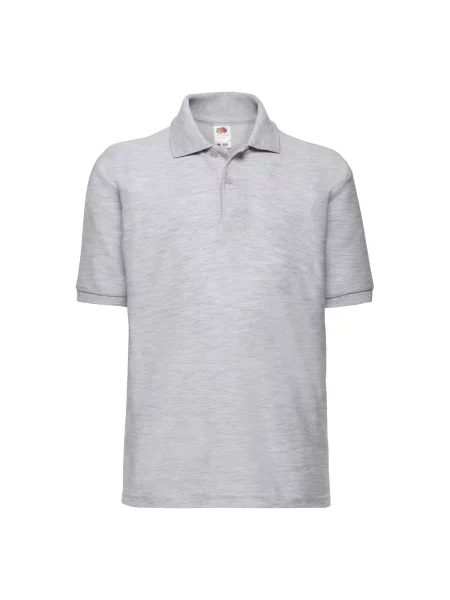 Tricou polo copii Fruit Of The Loom gri