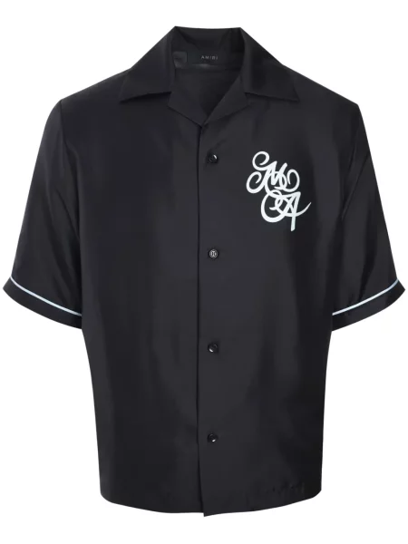 Svilena košulja Amiri s printom crna