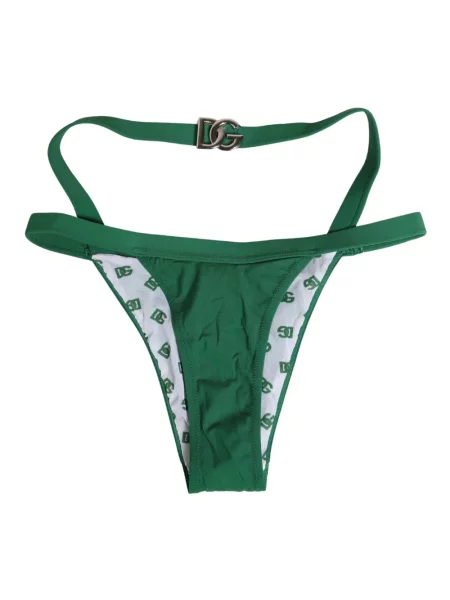 Majtki briefs Dolce And Gabbana skórzane zielone