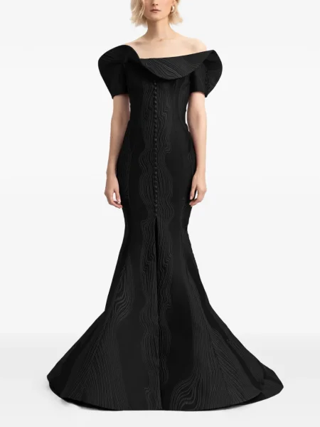 Rochie maxi Gemy Maalouf drapată de costum negru