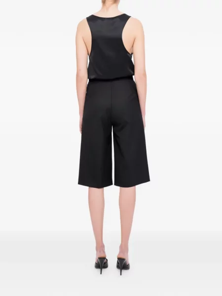 Pantaloni scurți Medeea cu talie înaltă negru