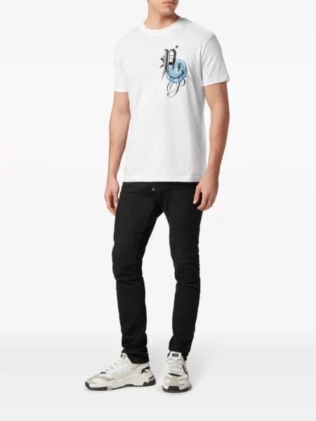 Tričko Philipp Plein s potiskem bílé