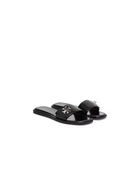 Tory Burch Natikače T Lock Slide crna